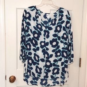 Stylus Bold Floral Print Tunic Top, size S